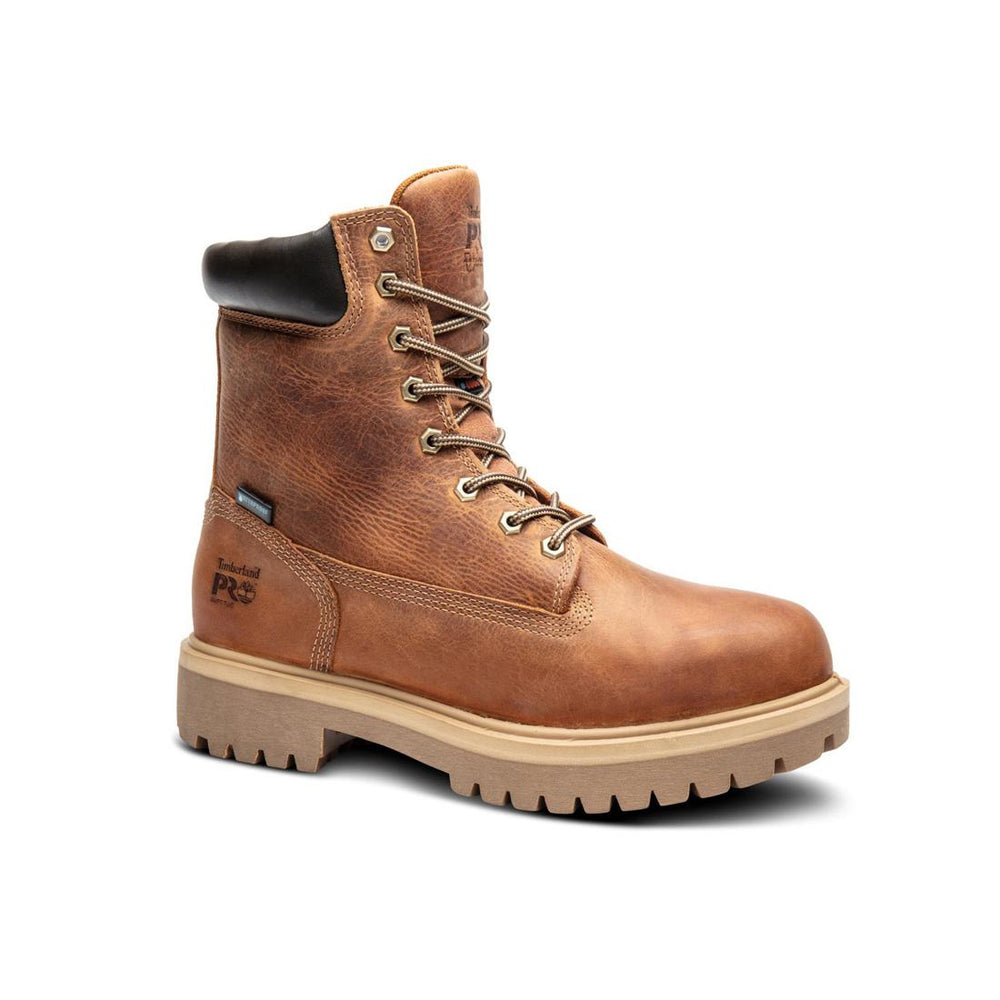 Timberland Pro Direct Attach 8 Inch Soft-Toe Waterproof Ins 400G Boot Brown Medial View