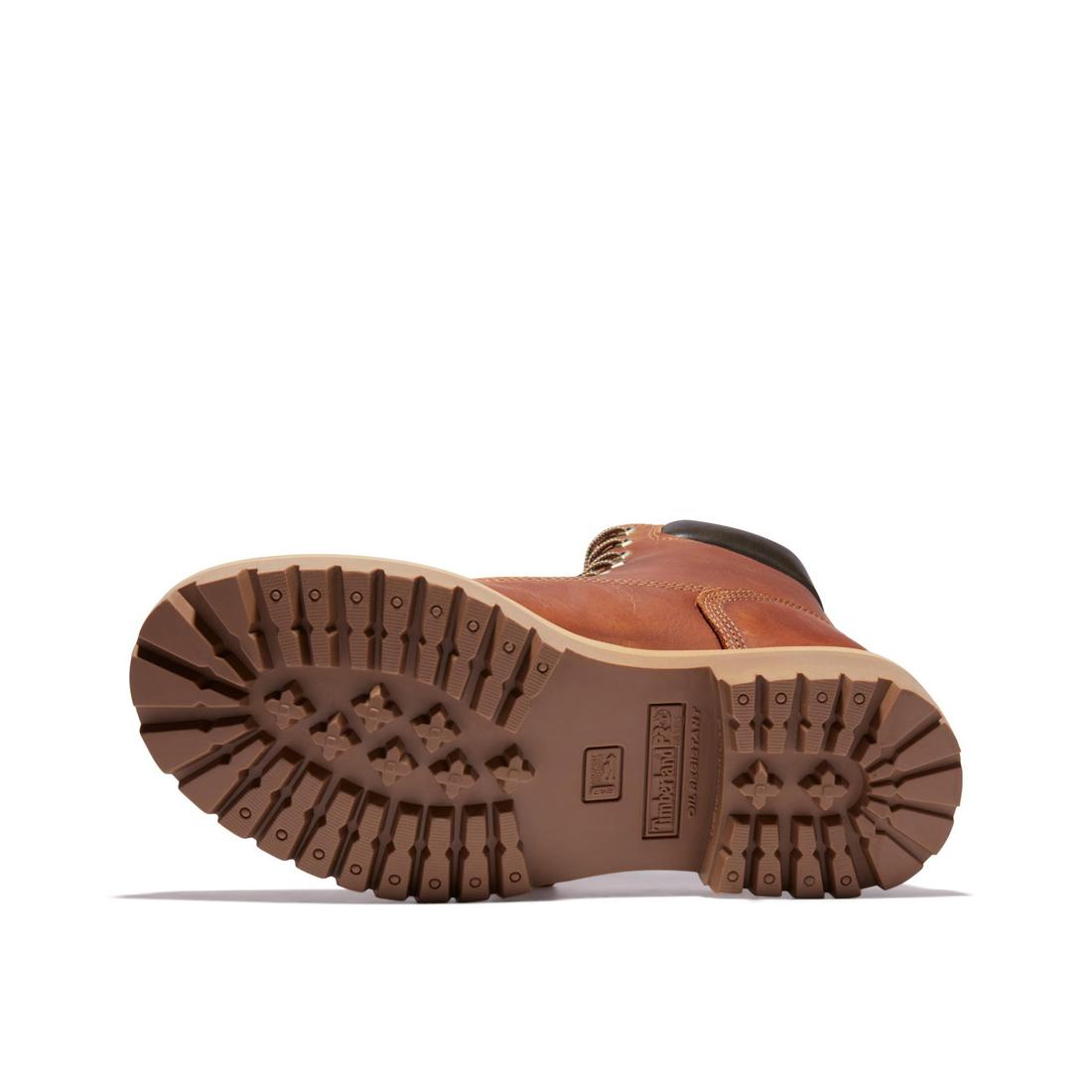 Timberland Pro Direct Attach 8 Inch Soft-Toe Waterproof Ins 400G Boot Brown Sole View