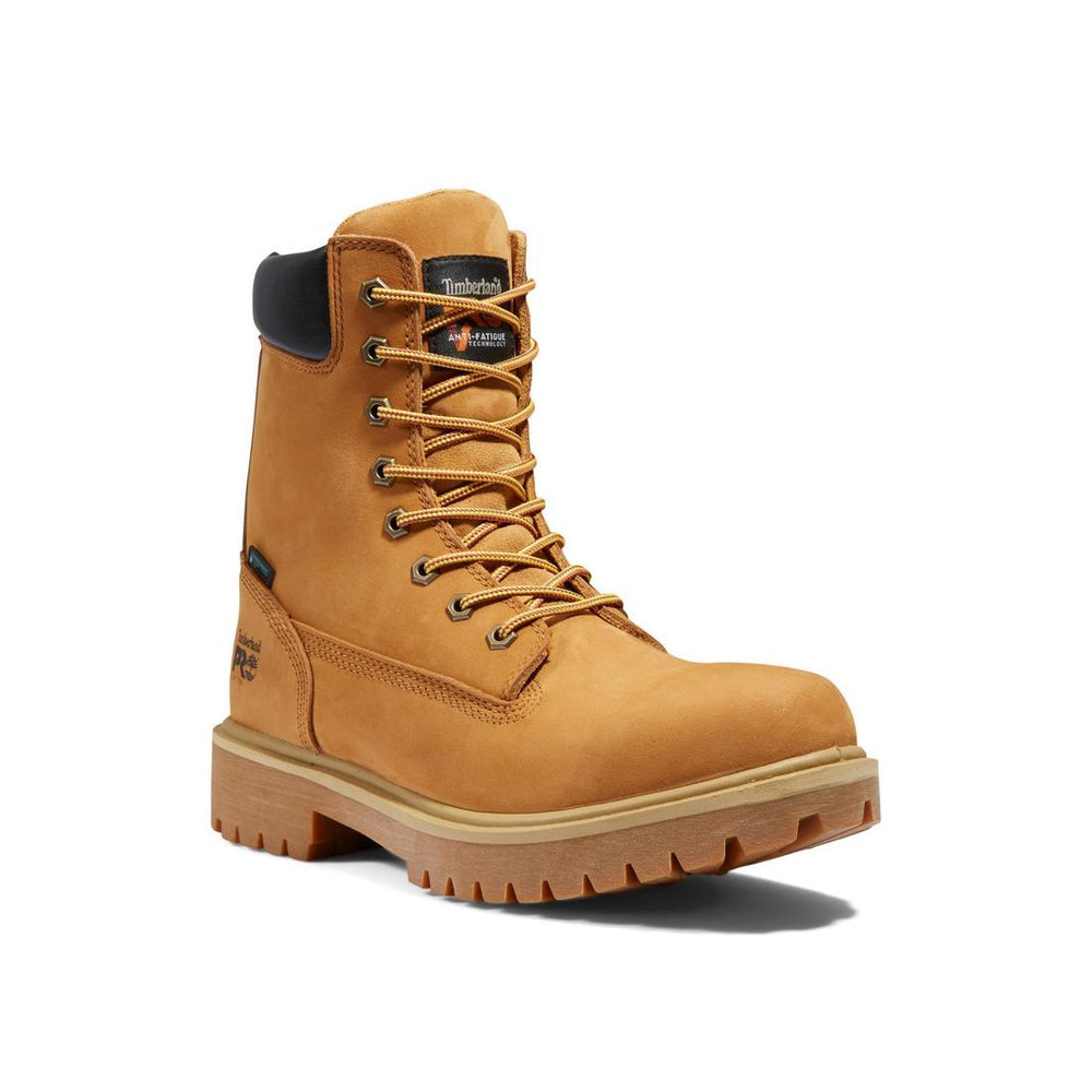 Timberland Pro Direct Attach 8 Inch Soft-Toe Boot Waterproof Boot Wheat Medial View