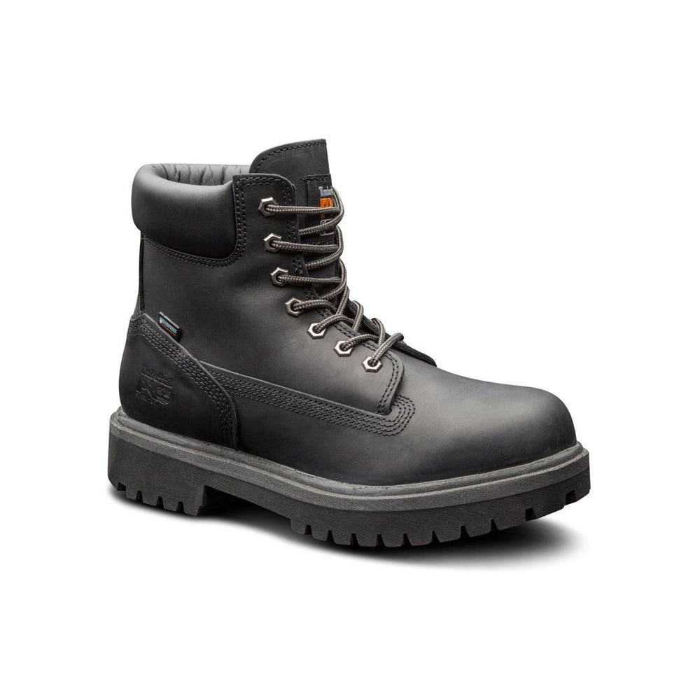 Timberland Pro Direct Attach 6 Inch Steel-Toe Waterproof Ins 200G Work Boot Black Medial View