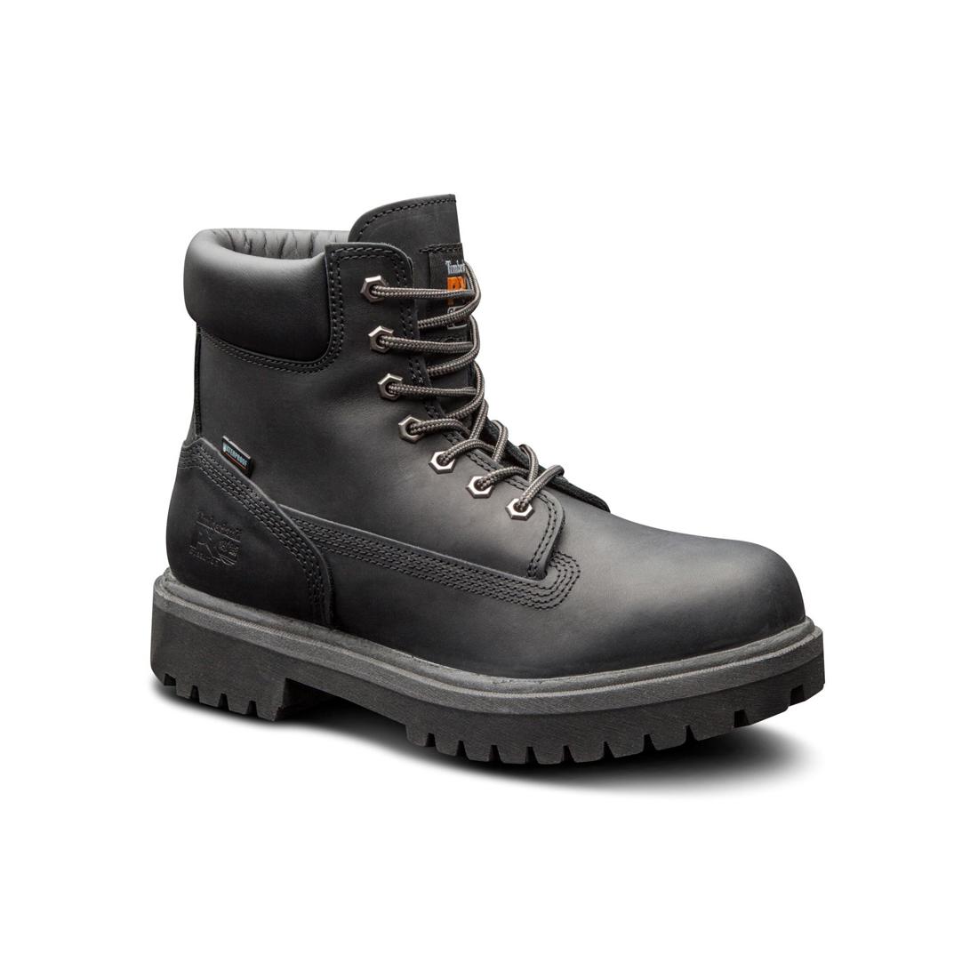 Timberland Pro Direct Attach 6 Inch Steel-Toe Waterproof Ins 200G Work Boot Black Medial View