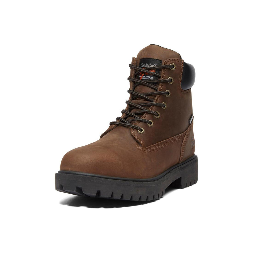 Timberland Pro Direct Attach 6 Inch Steel-Toe Waterproof Ins 200G Work Boot Dark Brown Detail View