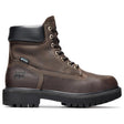 Timberland Pro Direct Attach 6 Inch Steel-Toe Waterproof Ins 200G Work Boot Dark Brown Profile View