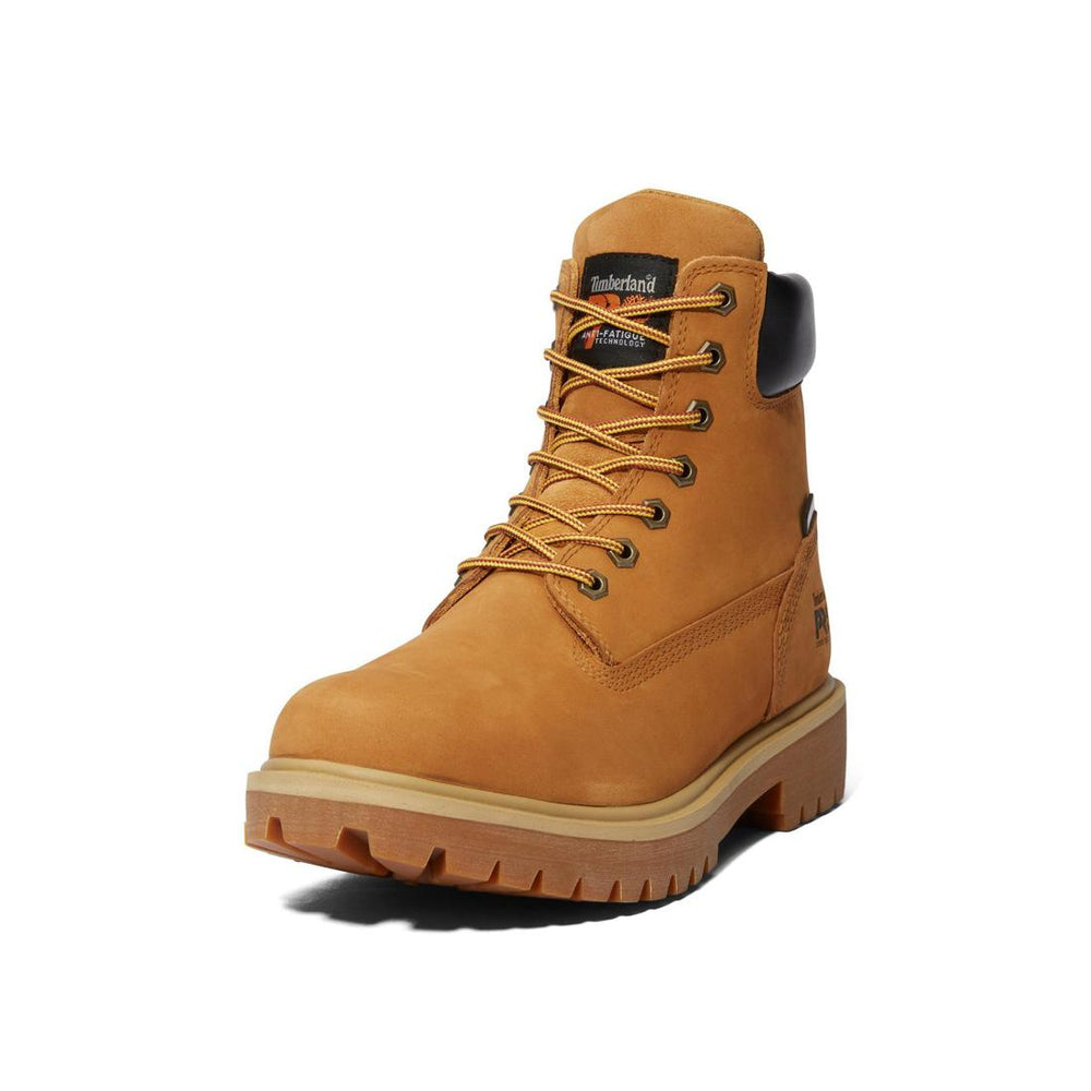 Timberland Pro Direct Attach 6 Inch Steel-Toe Waterproof Ins 200G Work Boot Wheat Detail View