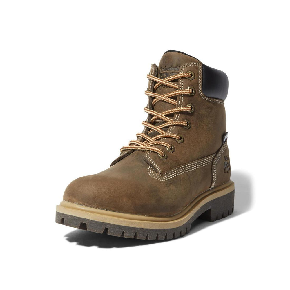 Timberland Pro Women's Direct Attach 6 Inch Soft Toe Waterproof Ins 200G Boot Brown Detail View