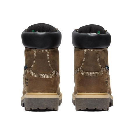 Timberland Pro Women's Direct Attach 6 Inch Soft Toe Waterproof Ins 200G Boot Brown Heel-Back View