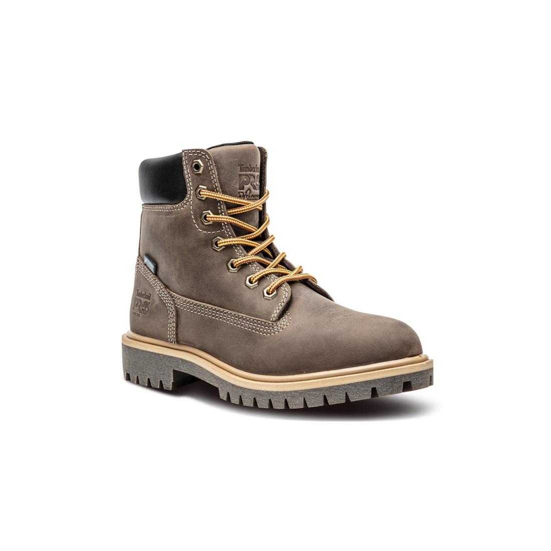 Timberland Pro Women's Direct Attach 6 Inch Soft Toe Waterproof Ins 200G Boot Brown Medial View