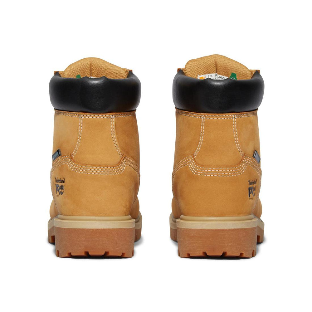 Timberland Pro Women's Direct Attach 6 Inch Waterproof Ins 200G Boot Wheat Heel-Back View