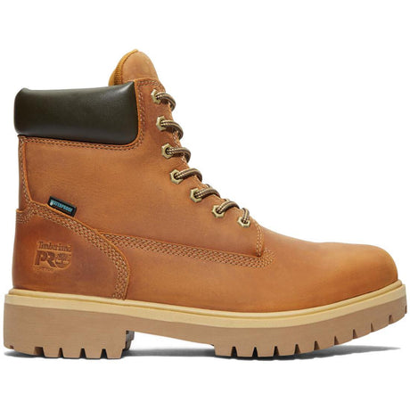 Timberland Pro Direct Attach 6 Inch Soft-Toe Waterproof Boot Wheat Profile View