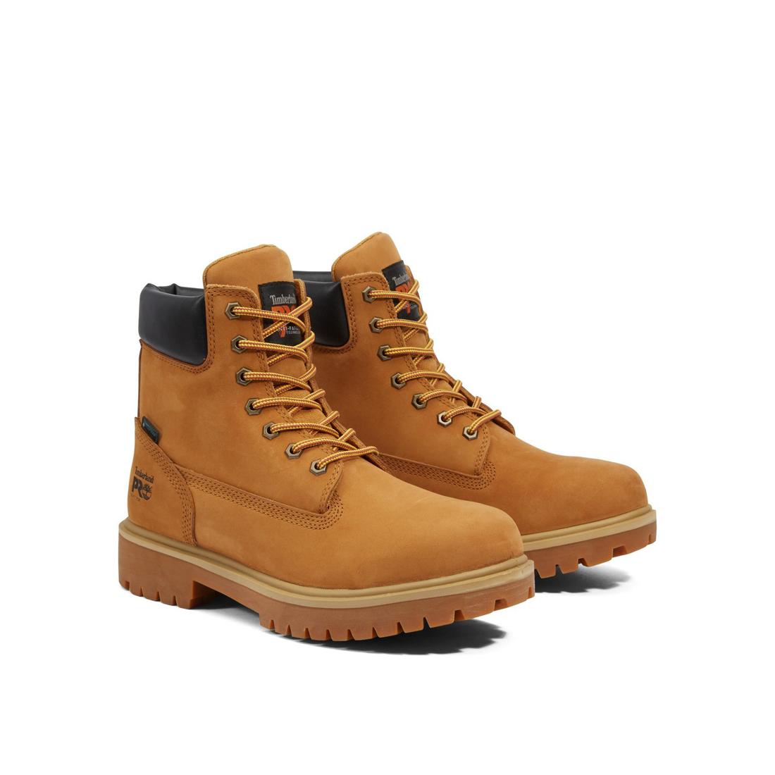 Timberland Pro Direct Attach 6 Inch Soft-Toe Waterproof Ins 200G Boot Wheat Detail View