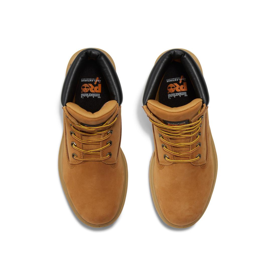 Timberland Pro Direct Attach 6 Inch Soft-Toe Waterproof Ins 200G Boot Wheat Front-upper View