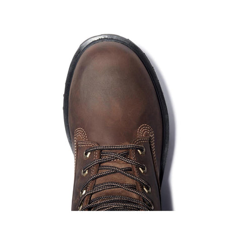 Timberland Pro Direct Attach 6 Inch Soft-Toe Waterproof Ins 200G Boot Dark Brown Angled View