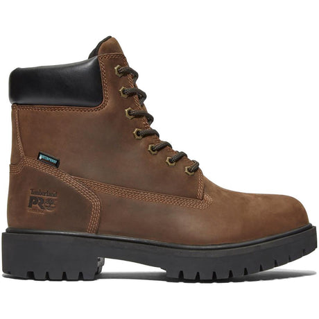 Timberland Pro Direct Attach 6 Inch Soft-Toe Waterproof Ins 200G Boot Dark Brown Profile View