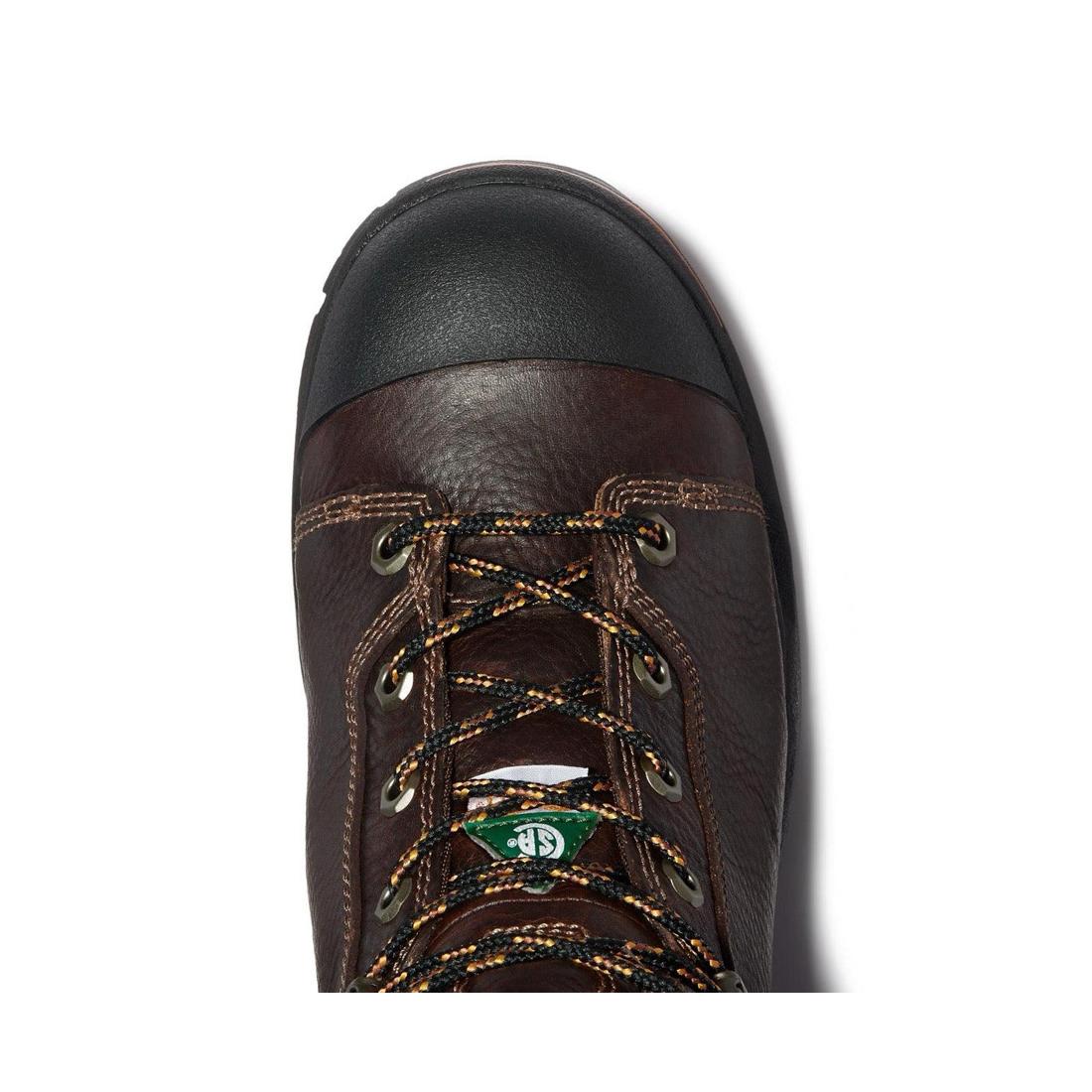 Timberland Pro Endurance 8 Inch Steel-Toe Work Boot Brown Front-upper View