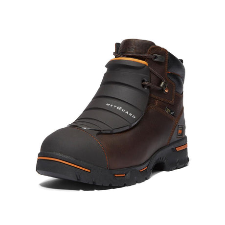 Timberland Pro Endurance 6 Inch Steel-Toe PR Met Guard Work Boot Brown Detail View