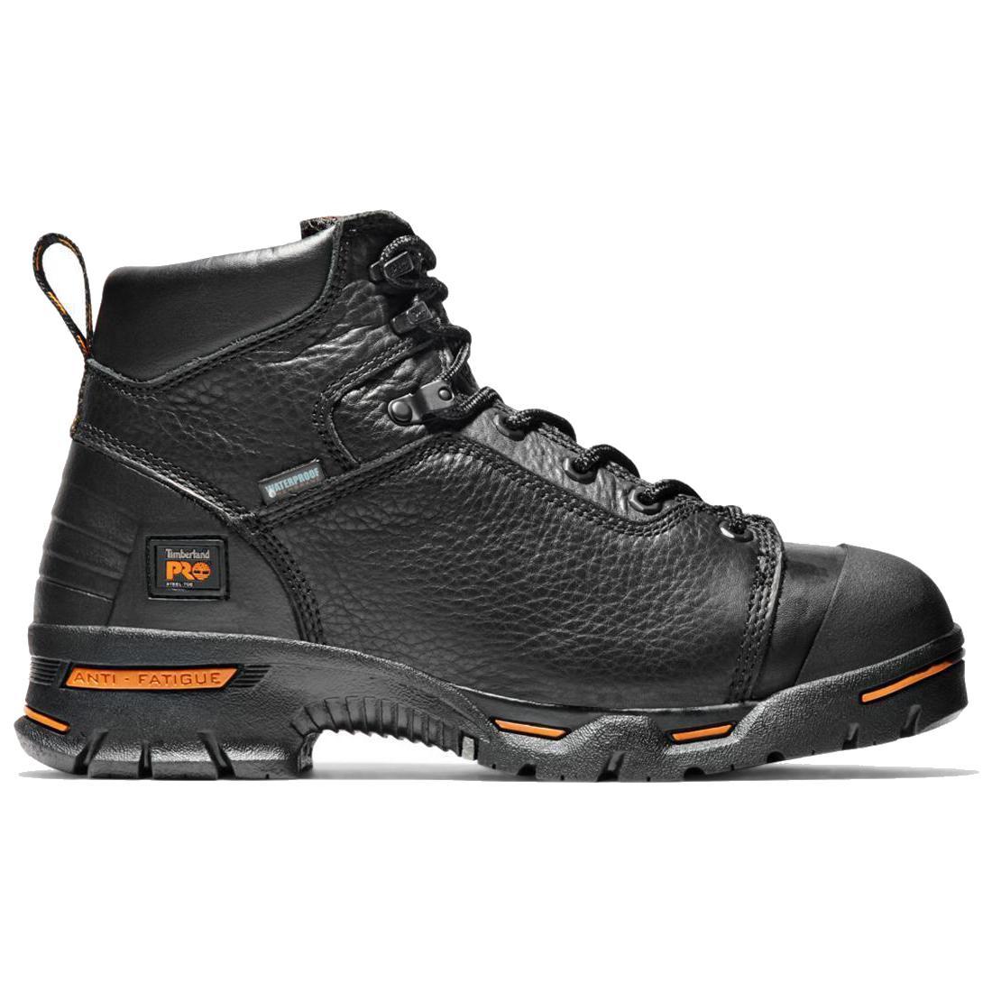 Timberland Pro Endurance 6 Inch Steel-Toe Waterproof PR Work Boot Black Profile View