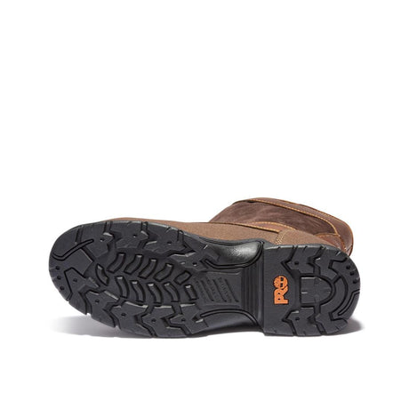Timberland Pro Excave Steel-Toe Met Guard WP Pull-On Work Boot Brown Sole View