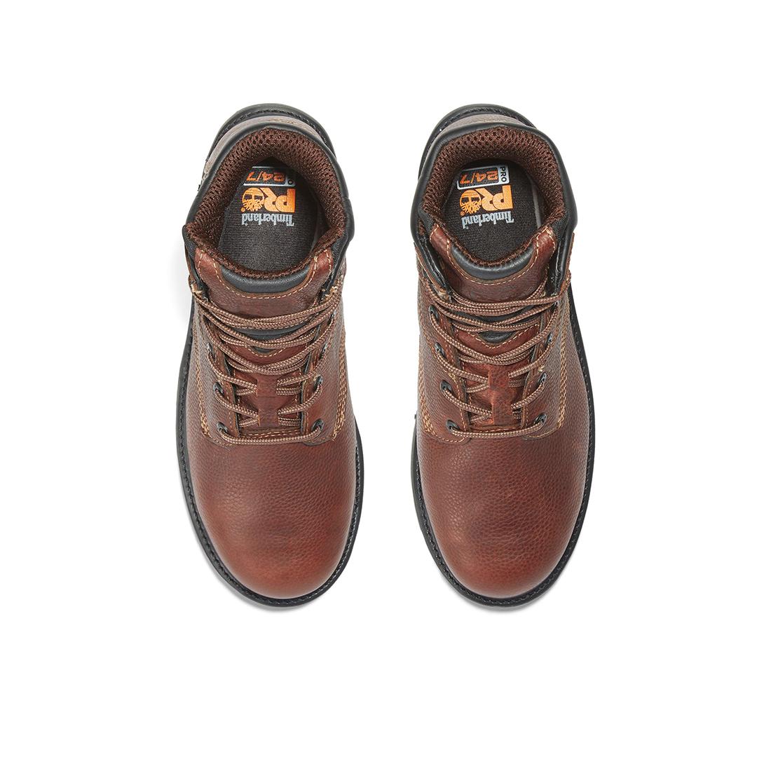 Timberland Pro Flexshield Img 6-Inch Steel-Toe Work Boot Brown Front-upper View