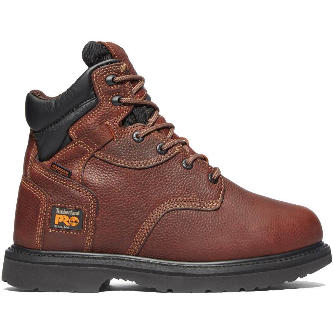 Timberland Pro Flexshield Img 6-Inch Steel-Toe Work Boot Brown Profile View