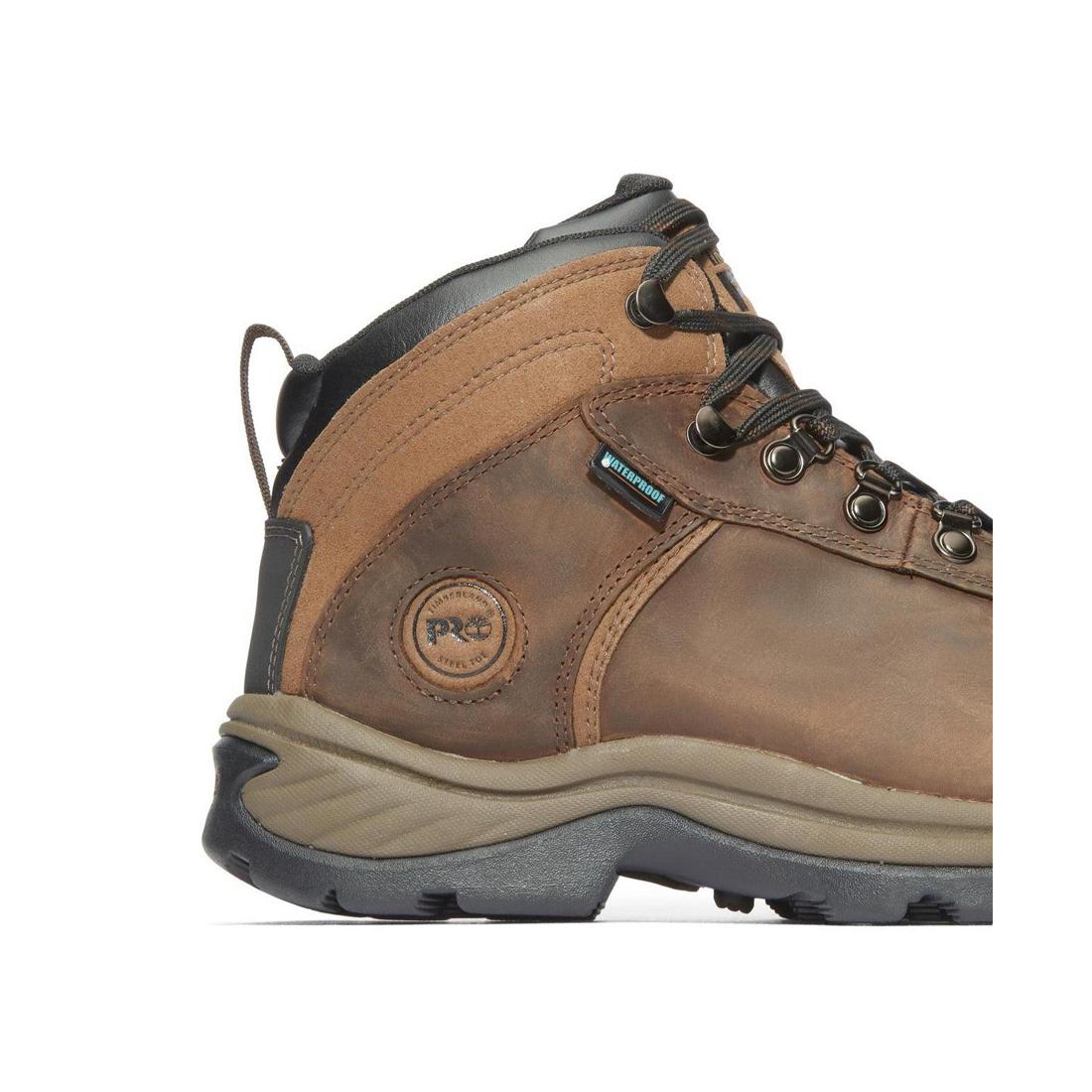 Timberland Pro Flume Steel-Toe Waterproof Hiker Work Boot Brown View