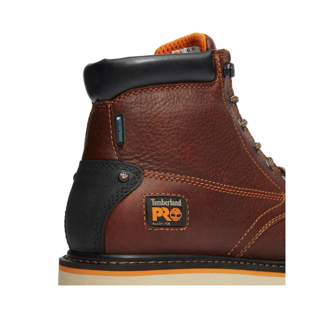Timberland Pro Gridworks 6 Inch Alloy-Toe Waterproof Work Boot Brown View