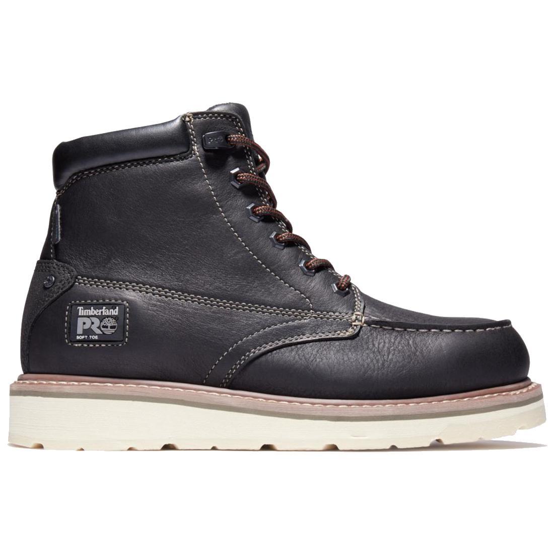 Timberland Pro Gridworks 6 Inch Soft-Toe Waterproof Boot Black Profile View