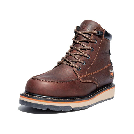 Timberland Pro Gridworks 6 Inch Soft-Toe Waterproof Boot Brown Detail View