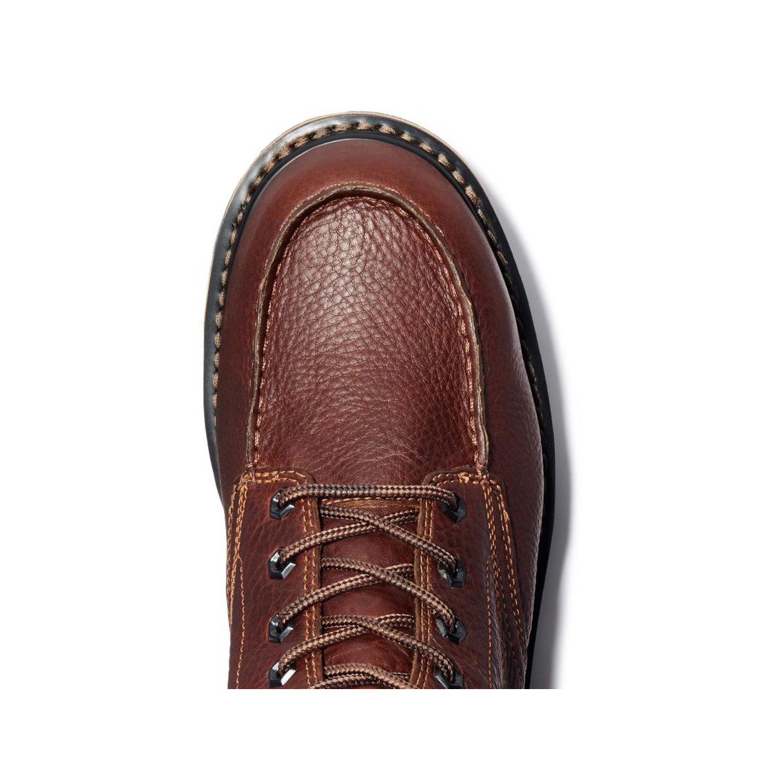 Timberland Pro Gridworks 6 Inch Soft-Toe Waterproof Boot Brown Front-upper View