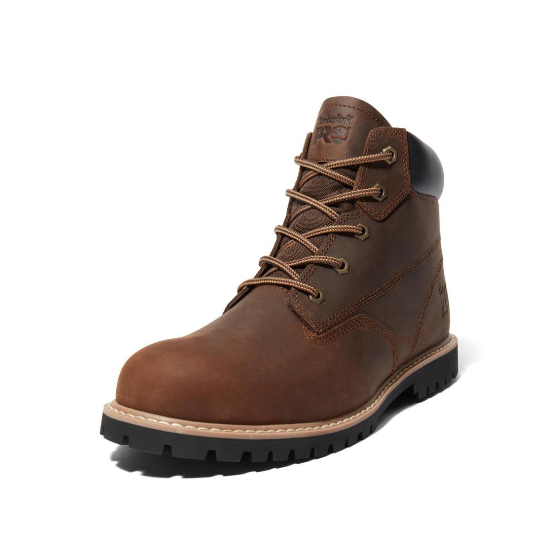 Timberland Pro Gritstone 6 Inch Soft-Toe Boot Brown Detail View