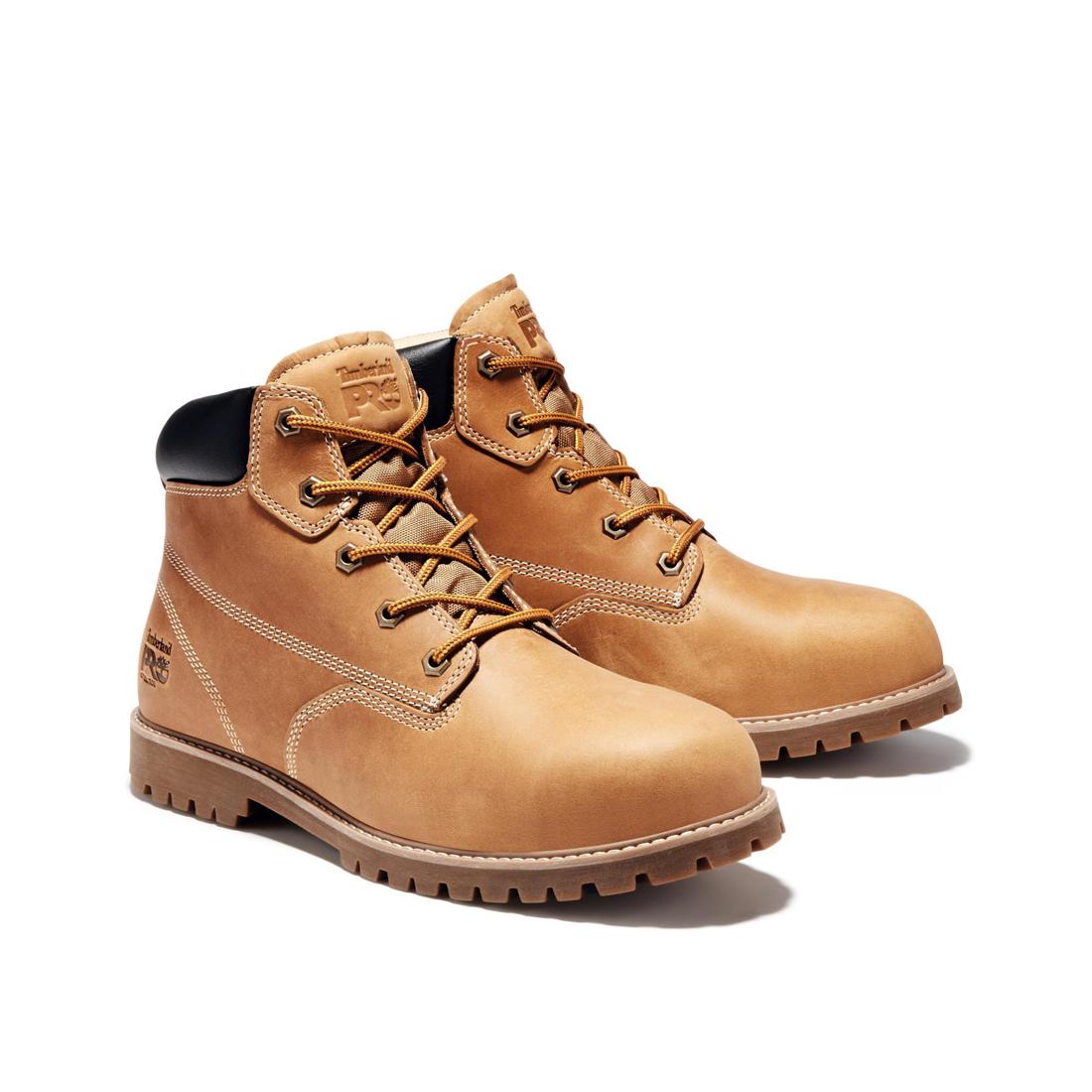 Timberland Pro Gritstone 6 Inch Steel-Toe Work Boot Wheat Angled View