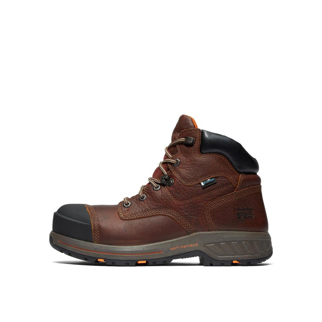 Timberland Pro Helix HD 6 Inch Composite-Toe Work Boot Mahogany Detail View