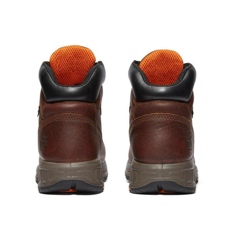 Timberland Pro Helix HD 6 Inch Composite-Toe Work Boot Mahogany Heel-Back View