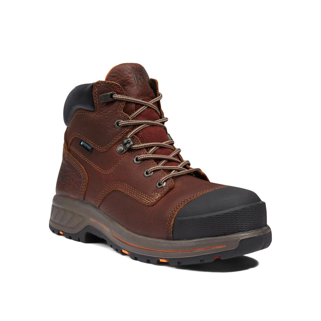 Timberland Pro Helix HD 6 Inch Composite-Toe Work Boot Mahogany Medial View