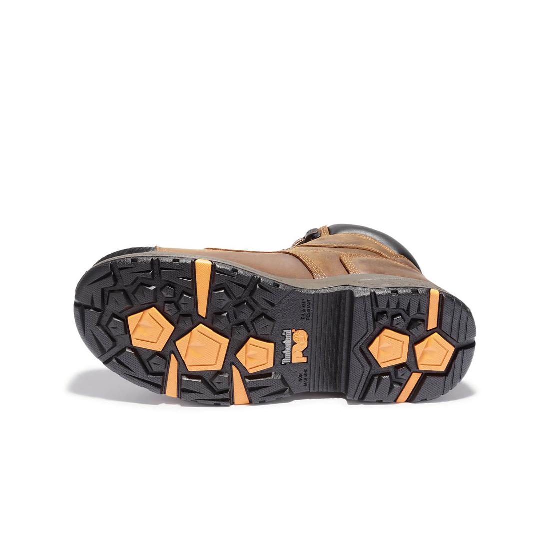 Timberland Pro Helix HD 6 Inch Composite-Toe Waterproof Work Boot Brown Sole View