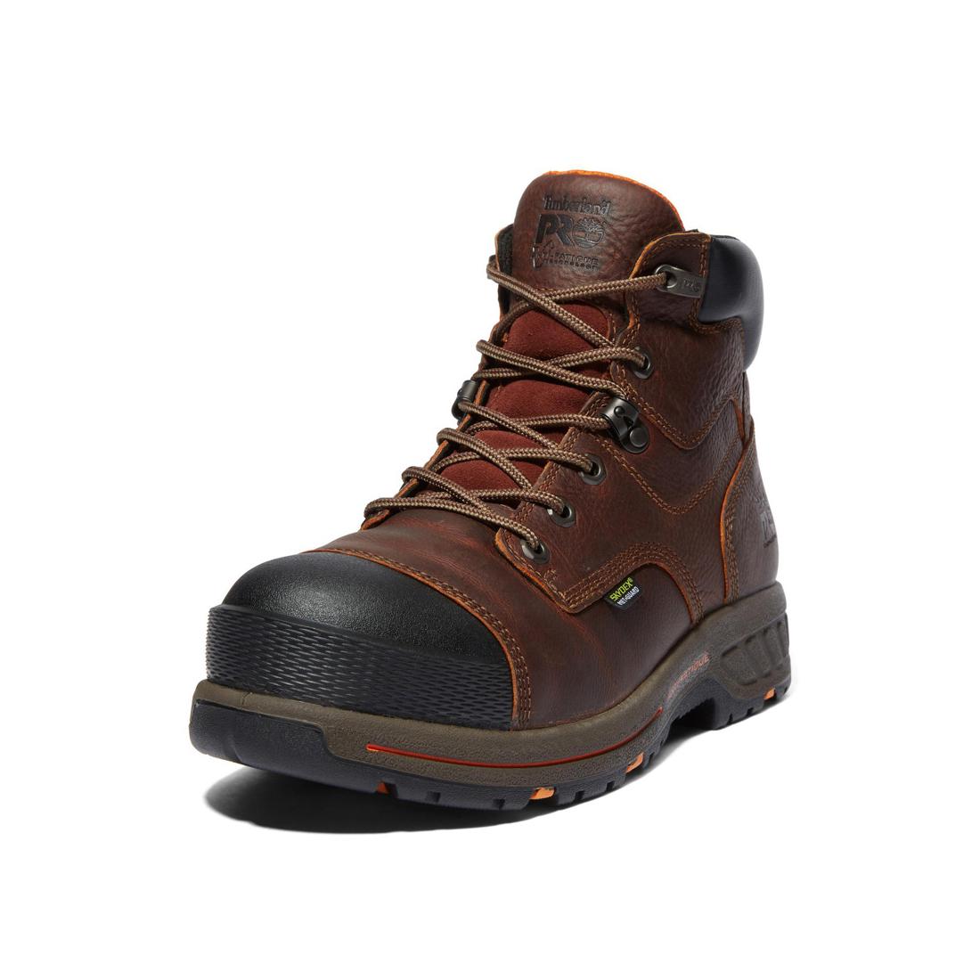 Timberland Pro Helix HD 6 Inch Composite Toe Met Guard Work Boot Brown Detail View