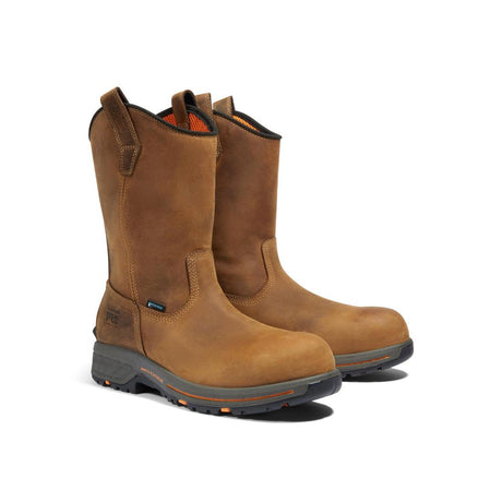 Timberland Pro Helix HD Composite-Toe Waterproof Pull-On Work Boot Brown Detail View