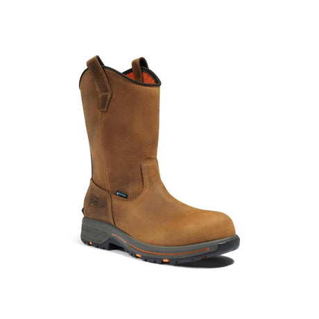 Timberland Pro Helix HD Composite-Toe Waterproof Pull-On Work Boot Brown Medial View