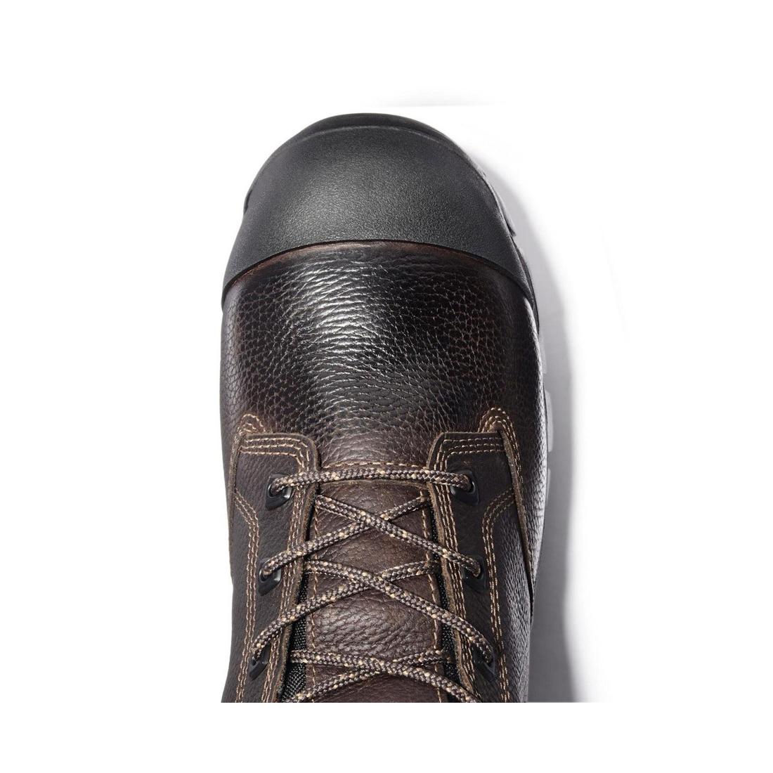 Timberland Pro Helix 6 Inch Composite-Toe Met Gaurd Work Boot Brown Front-upper View