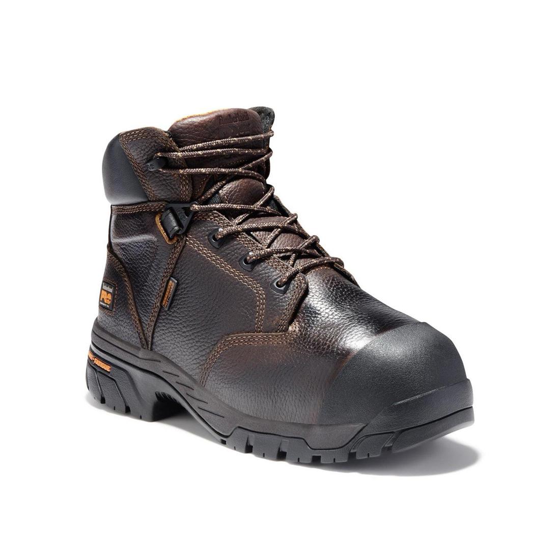 Timberland Pro Helix 6 Inch Composite-Toe Met Gaurd Work Boot Brown Medial View