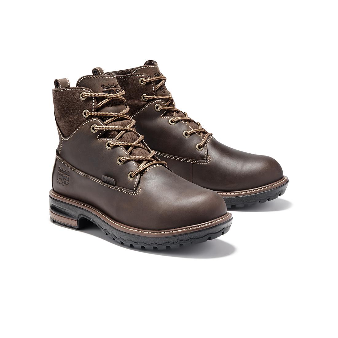 Timberland Pro Women's Hightower 6-Inch Waterproof Alloy-Toe Work Boot Brown Turkish Detail View