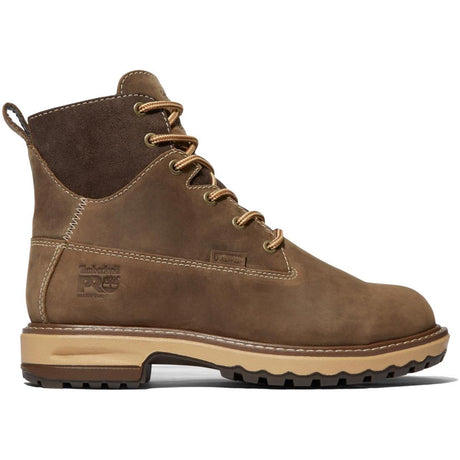 Timberland Pro Women's Hightower 6-Inch Waterproof Alloy-Toe Work Boot Brown Turkish Profile View