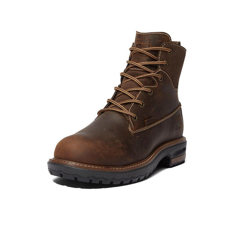 Timberland Pro Women's Hightower 6-Inch Waterproof Alloy-Toe Work Boot Coffee Brown Detail View