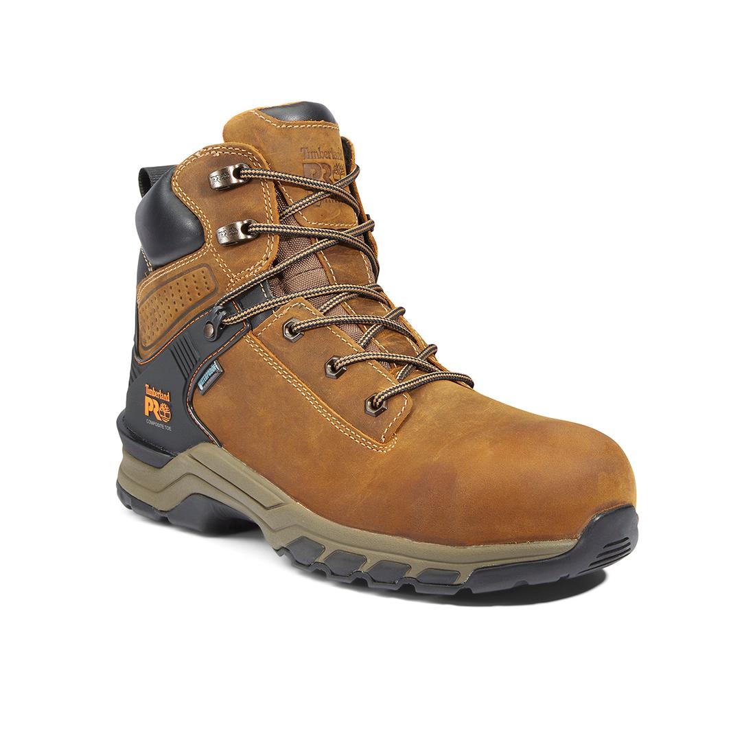 Timberland Pro Hypercharge 6-Inch Waterproof Nano-Toe Work Boot Brown Medial View