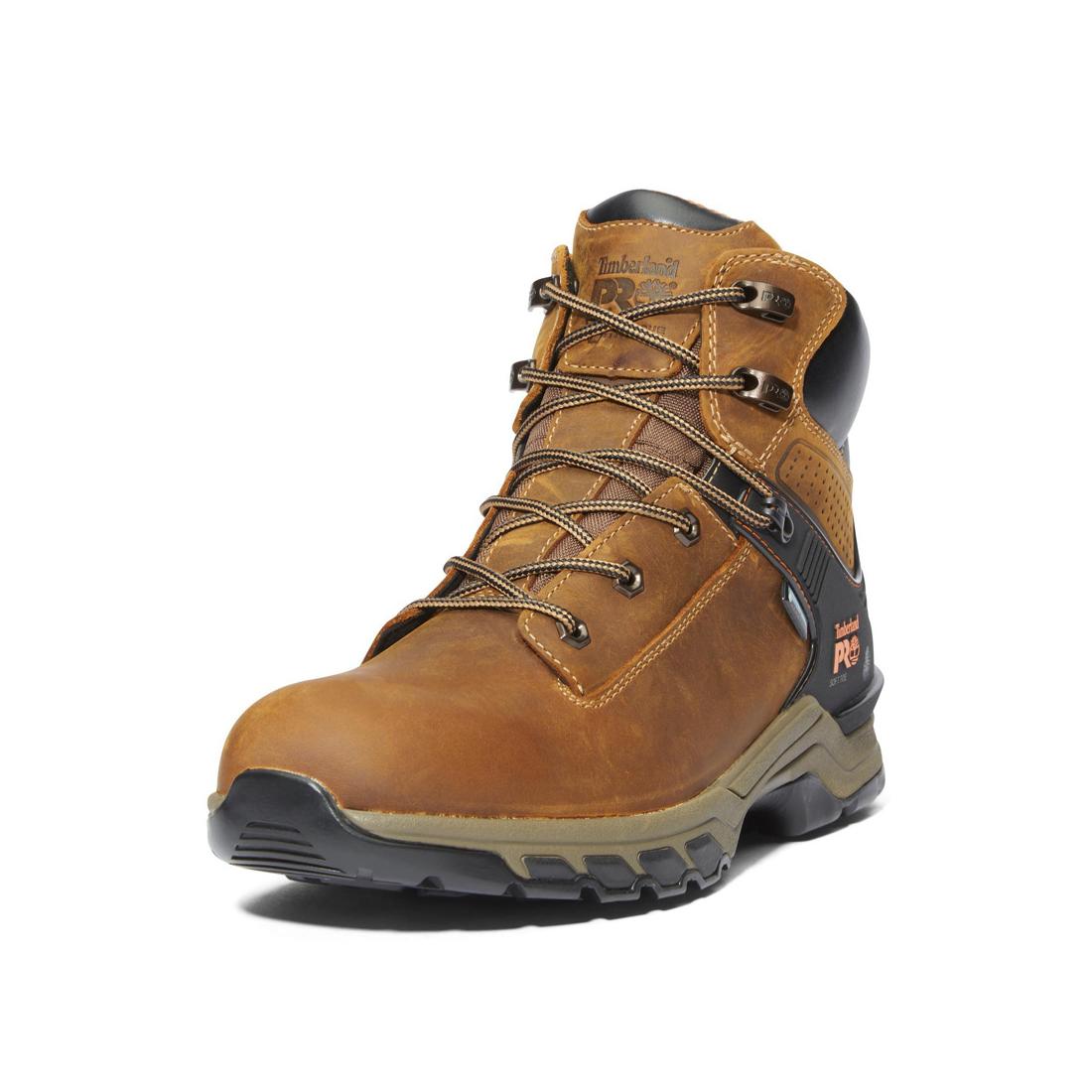 Timberland Pro Hypercharge 6 Inch Soft-Toe Waterproof Boot Brown Detail View