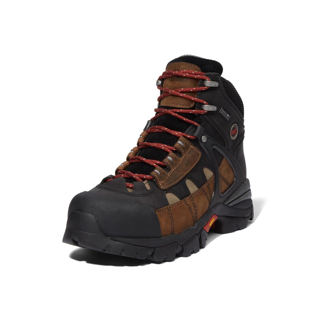 Timberland Pro Hyperion 6 Inch Alloy-Toe Waterproof Work Boot Brown Detail View