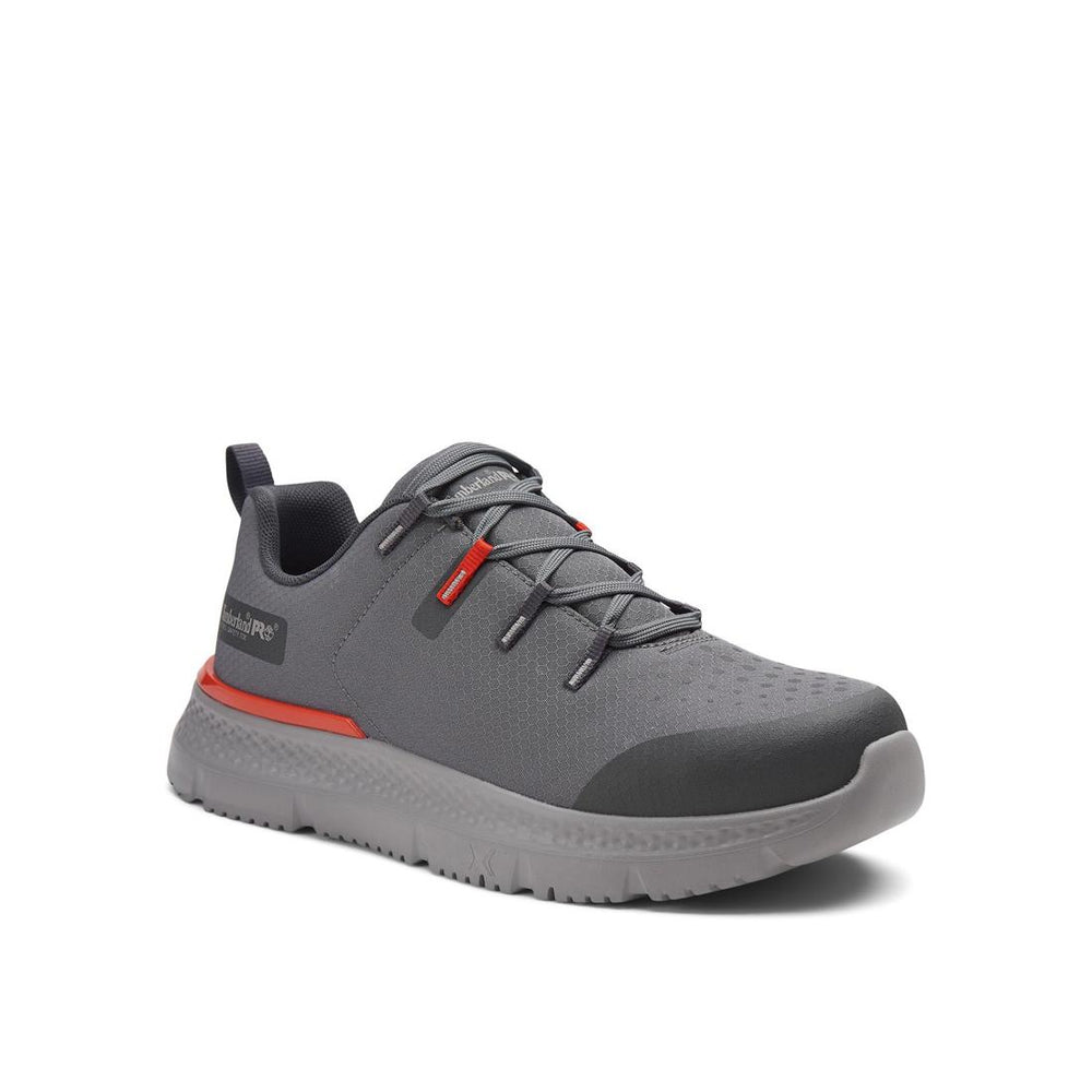 Timberland Pro Intercept Steel-Toe Oxford Work Shoe Grey Medial View