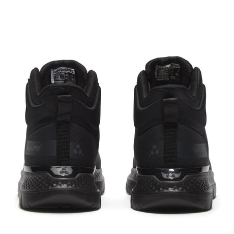Timberland Pro Intercept Puncture Resistant Steel Toe Work Boots – Black Ripstop Heel-Back View