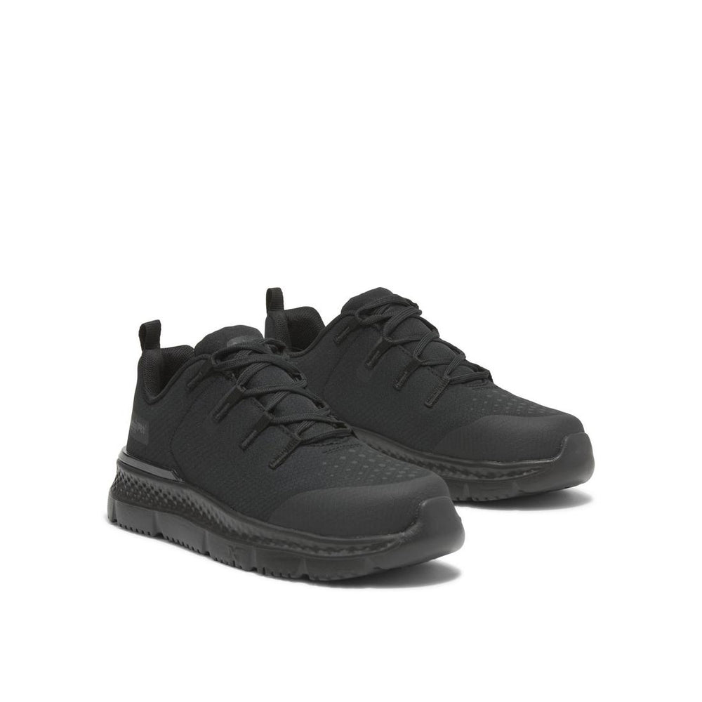 Timberland Pro Women's Intercept Steel-Toe Oxford Work Shoe Black Angled View