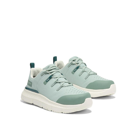 Timberland Pro Women's Intercept Steel-Toe Oxford Work Shoe Green Angled View