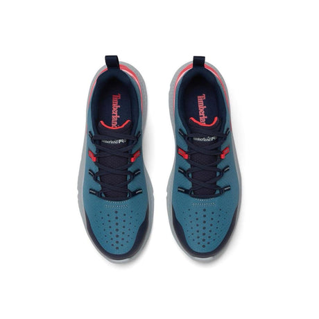 Timberland Pro Women's Intercept Steel-Toe Oxford Work Shoe Teal/Blue Front-upper View